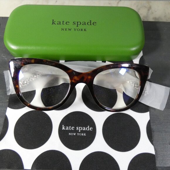 Kate Spade New York Women's Odessa Blue Light Oval Reading Glasses, Dark +2 - Picture 1 of 9